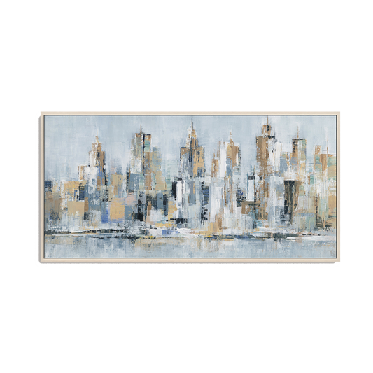 Urban Symphony – A Hand-Painted Abstract Cityscape for Modern Living