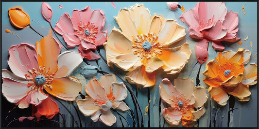 🎨 Blooming Radiance — The Art of Textured Blossoms