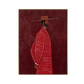 Red Stripe Gentleman Portrait Canvas Art