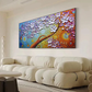 Colorful Floral Textured Painting