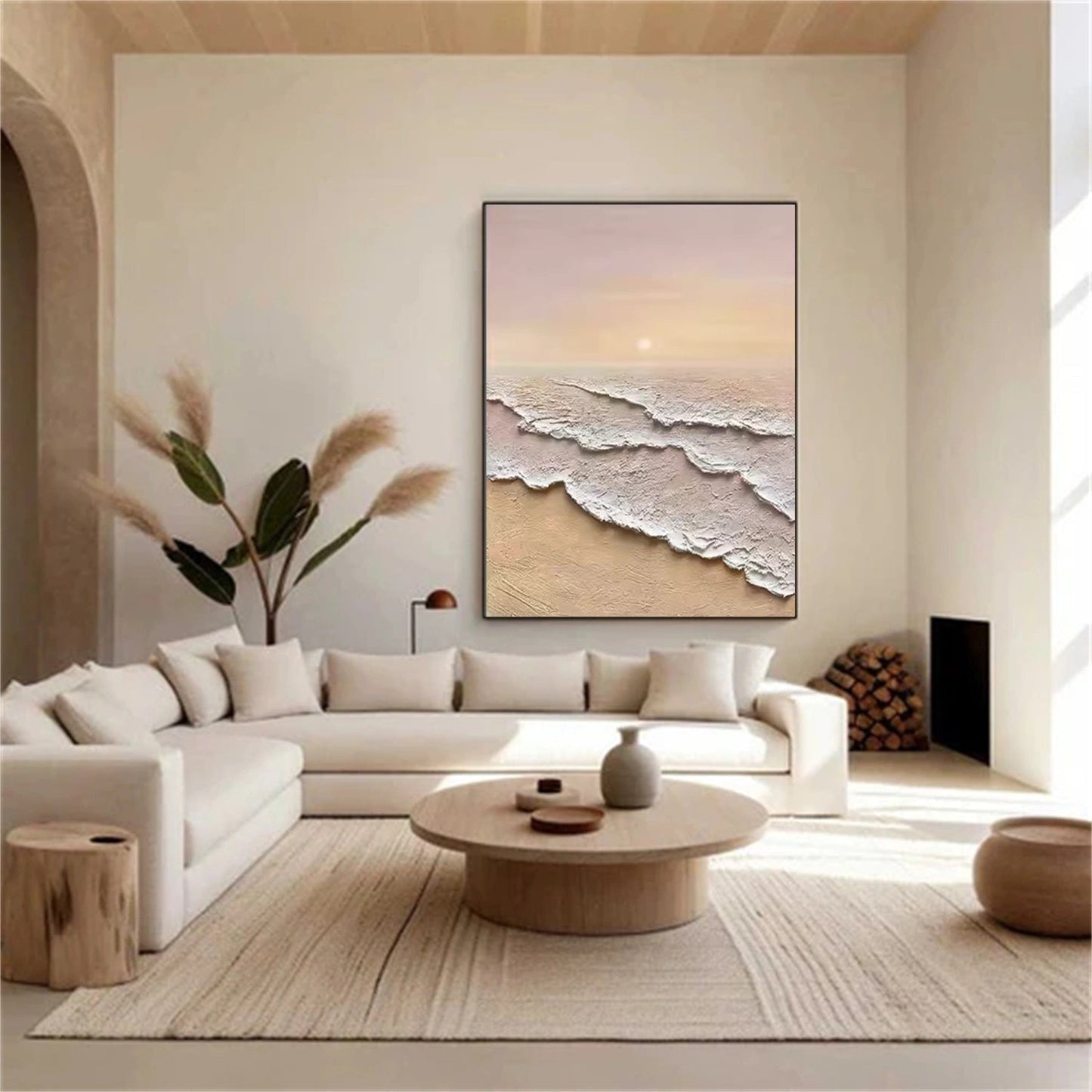 Golden Dawn-Beach Textured Painting