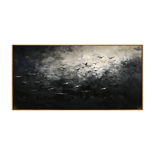 Nocturnal Flight Abstract Canvas Painting