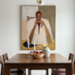 Contemplative Lemon Portrait Canvas Art