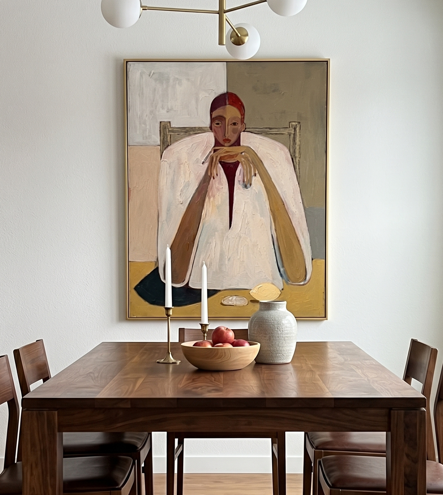 Contemplative Lemon Portrait Canvas Art