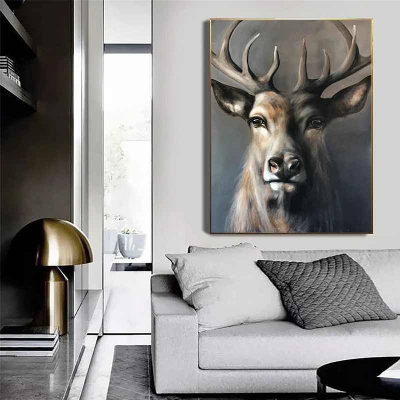 Majestic Stag Portrait Painting