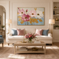 Blush Harmony Textured Floral Painting #RIH3