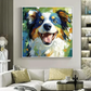 Colorful Dog Portrait Painting