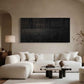 Deep Black Two-Tier Textured Canvas Art