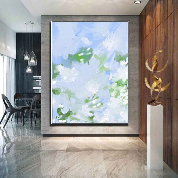 Blue Meadow Abstract Painting