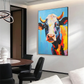 Radiant Meadow Cow Painting