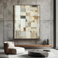 Aged Mosaic Neutral Abstract Painting