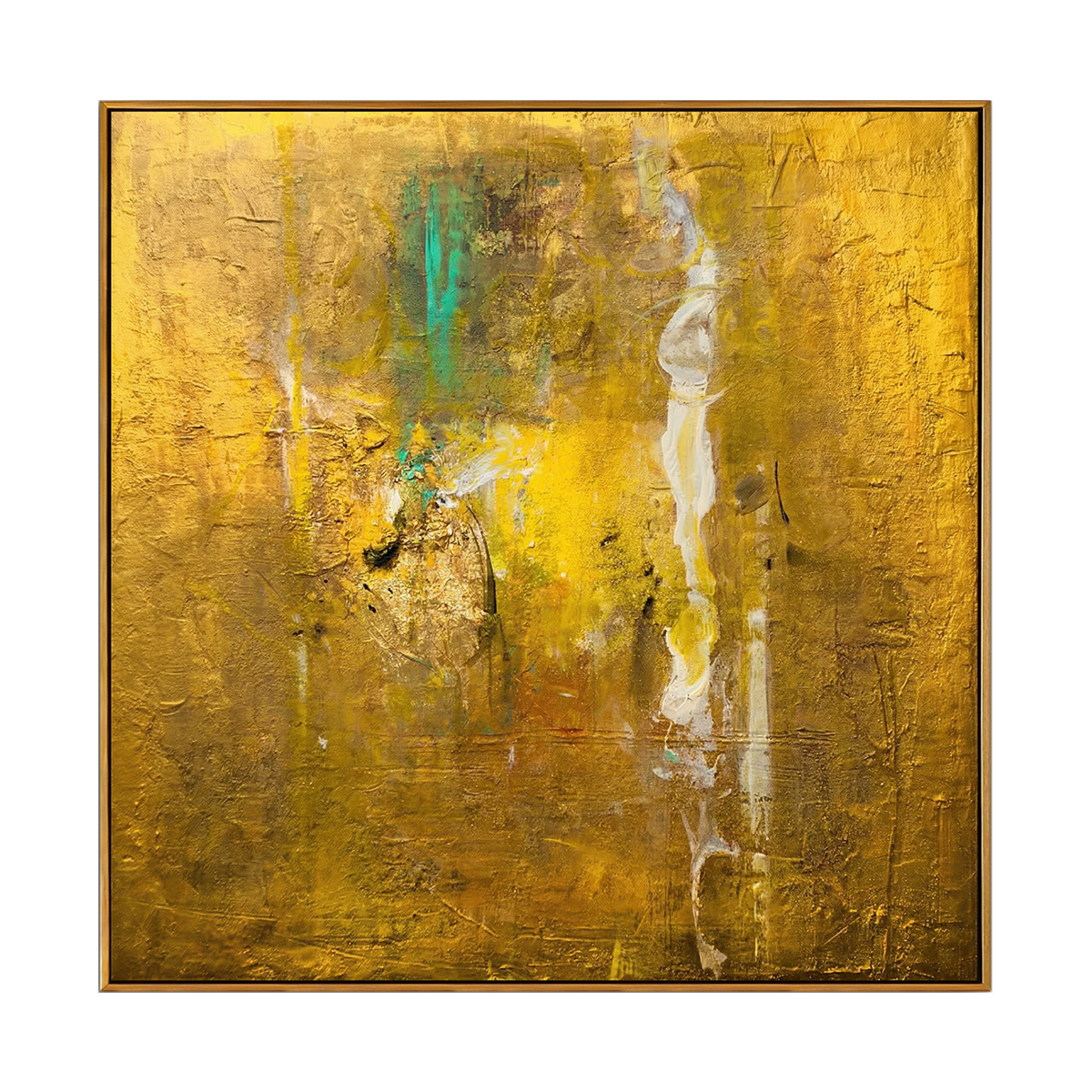 Golden Haze Abstract Painting