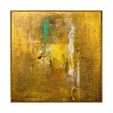 Golden Haze Abstract Painting