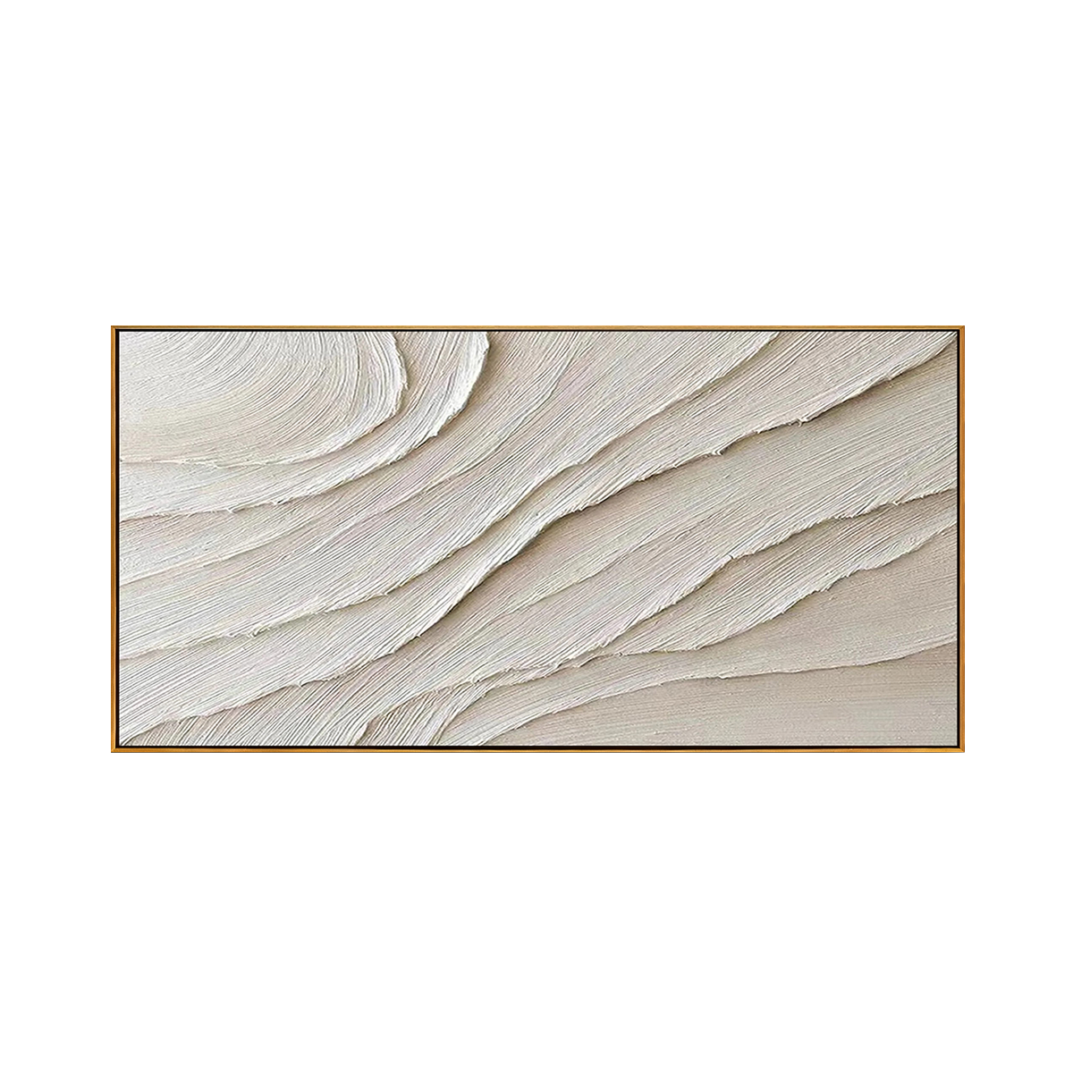Cream Wave Textured Painting
