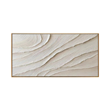 Cream Wave Textured Painting