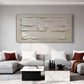 Pure White Thick Texture Abstract Painting