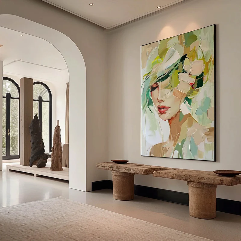 Whispered Muse Abstract Portrait Painting