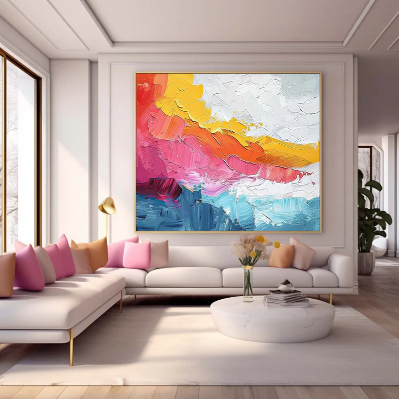 Colorful Abstract Palette Knife Painting