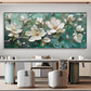 White Floral Textured Painting