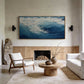 Azure Surge Ocean Painting