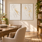Whisper Bloom White Floral 3D Painting Set Set of 2