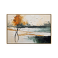 Amber Solitude Landscape Impasto Canvas Art