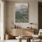 Misty Peaks Valley Impasto Landscape Painting