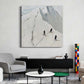 Alpine Skiers Textured Painting