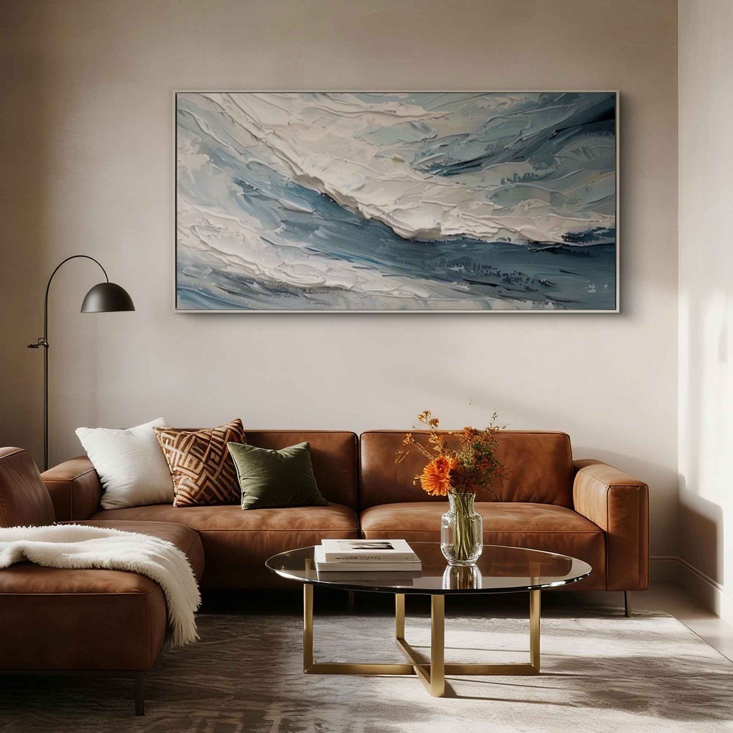 Ocean Crest Blue Wave Painting