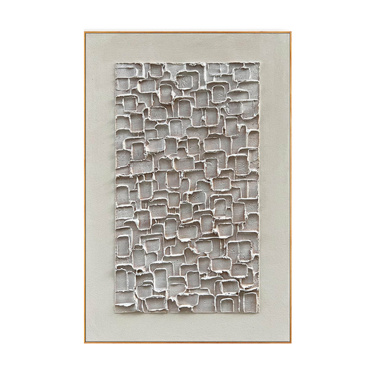 Squared Calm Neutral Textured Wall Art