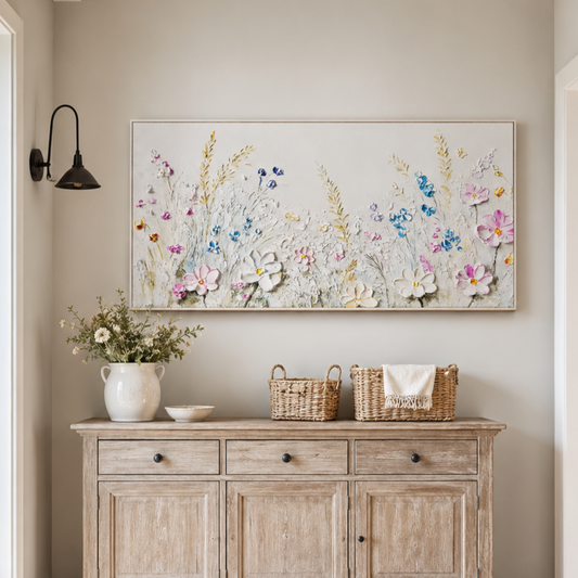 Textured Floral Painting