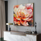 Orange Peony Textured Painting