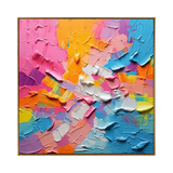 Rainbow Burst Textured Painting