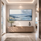 Calm Horizon Blue Seascape Painting