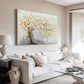 Golden Blossom Serenity Textured Painting