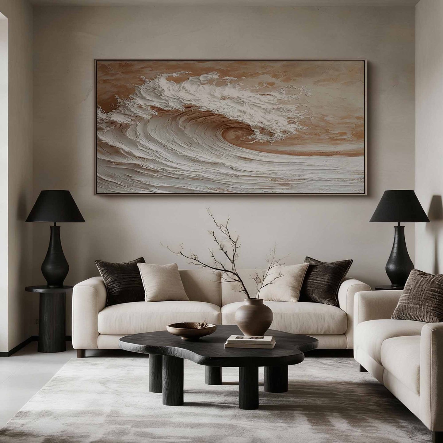 Sunlit Surf Wave Painting