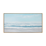 Soft Blue Calm Shore Textured Painting
