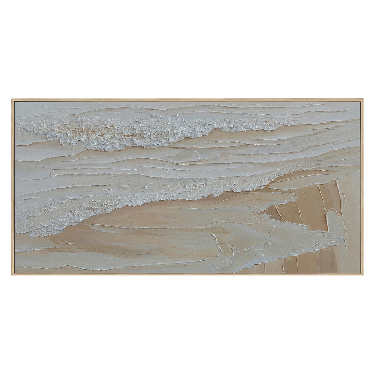 Whispering Shore Sand Abstract Painting