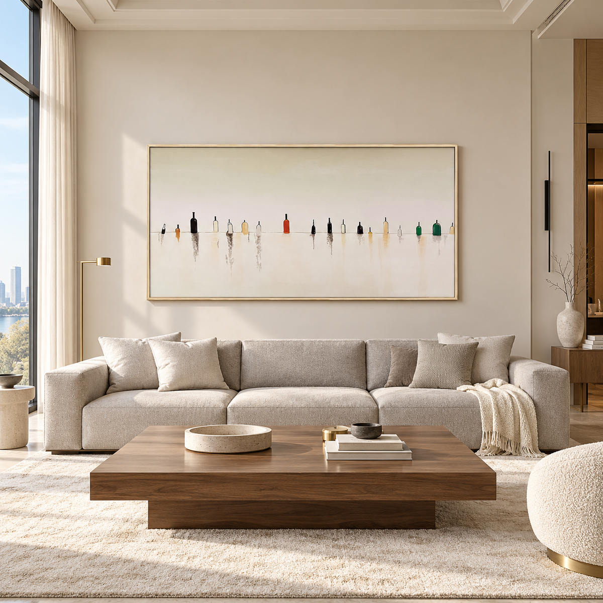 Silent Figures Minimalist Art Painting
