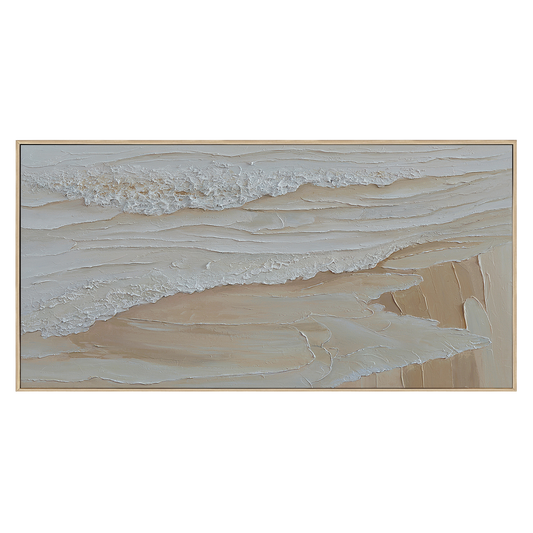 Whispering Shore Sand Abstract Painting