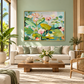 Green Floral Abstract Painting