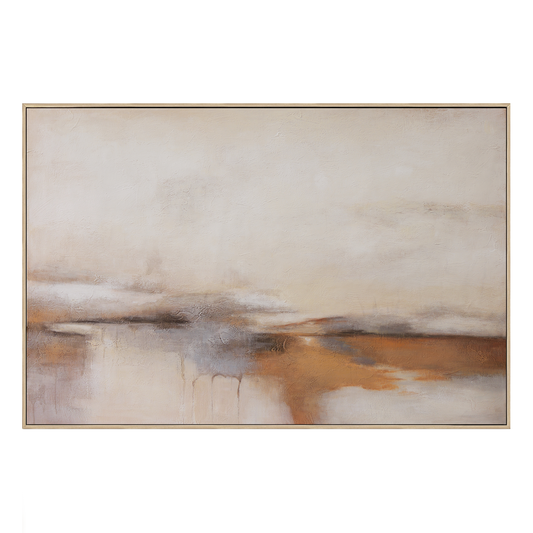 Quiet Horizon Neutral Abstract Painting