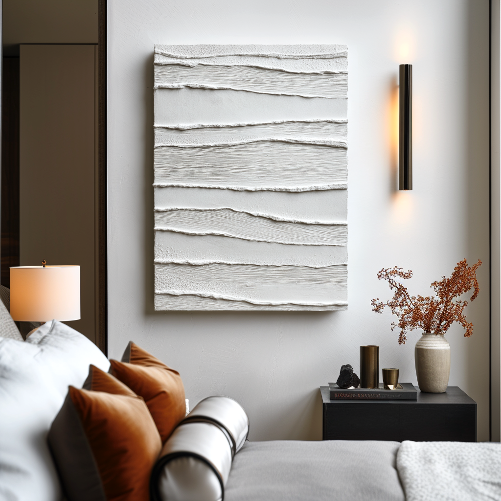 White Layered Textured Painting #ART101
