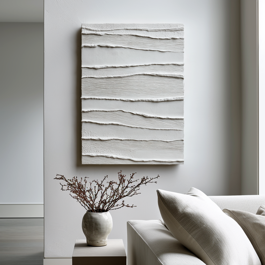 White Layered Textured Painting #ART101