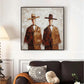 Cultural Duo – Earthy Textured Figurative Painting