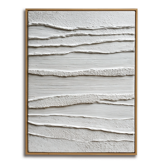 White Minimalist Textured Painting #ART103