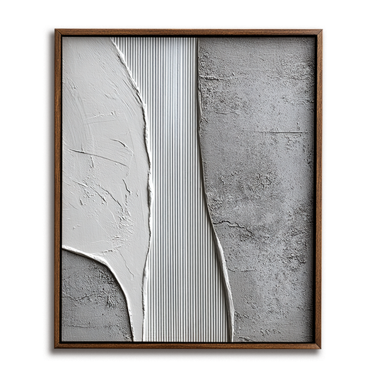 Grey and White Textured Abstract Painting #ART104