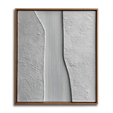 Grey White Minimalist Textured Painting #ART106