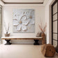 Whisper White Blossom Textured Painting