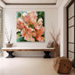 Sunlit Peach Bloom Floral Painting